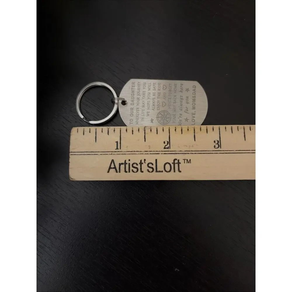To My Daughter Gifts from Mom Dad - Keychain for Daughter Graduation Birthday Ch
